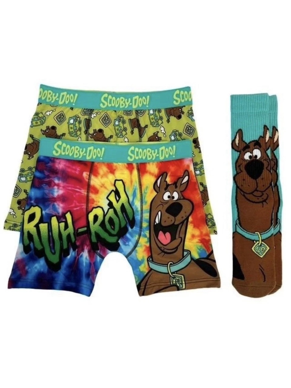 New Scooby-Doo Men’s 3 Piece Boxer Brief Socks Set S (28-30)